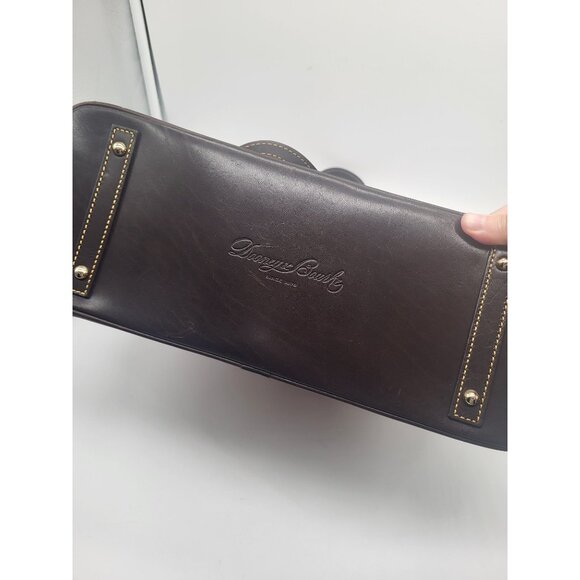 Dooney & Bourke Croco Embossed Leather Double Strap Tassel Bag Cognac - Picture 3 of 15